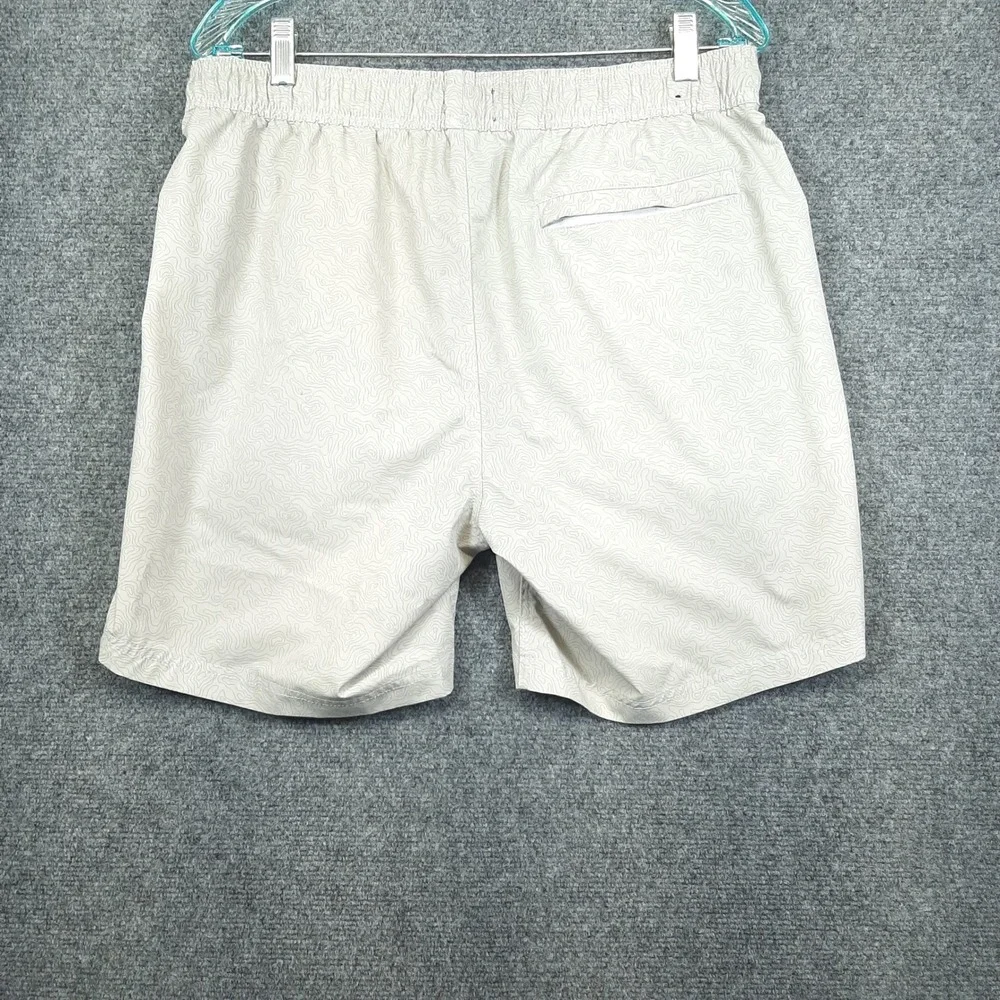 Veece Topographic Print Golf Shorts Size M Tan Mens Gorpcore Casual Drawstring